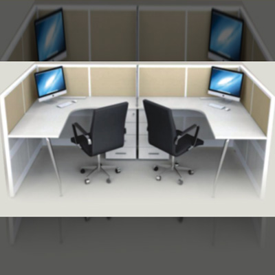 U Shaped Office Workstation